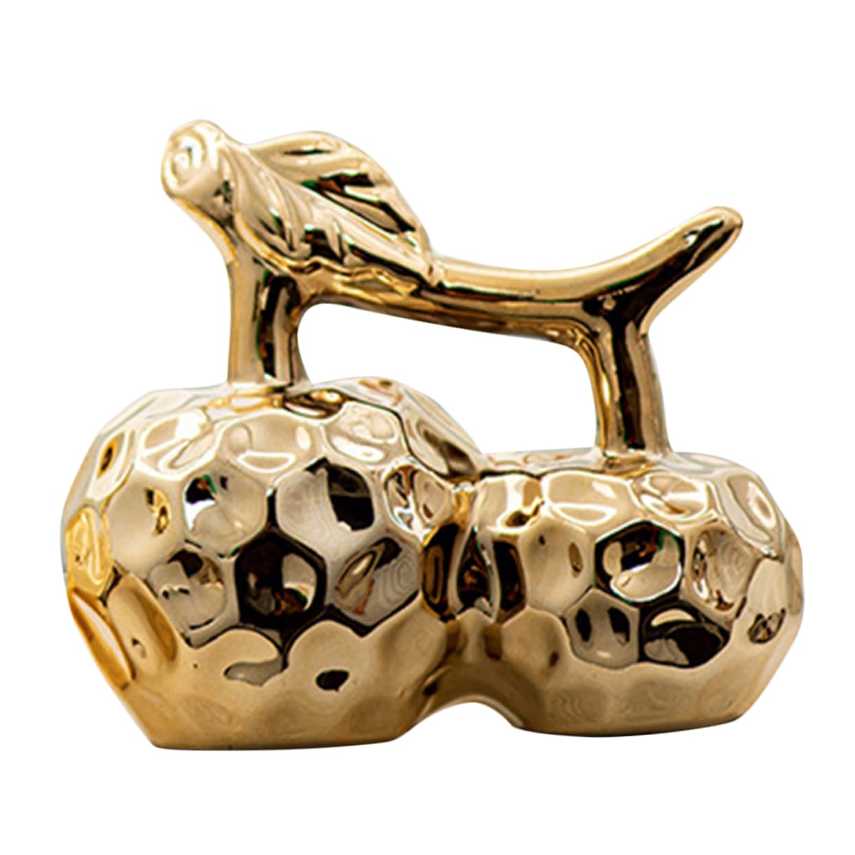 DECHOUS Ceramic Fruit Cherry Tabletop Cherry Fruits Model Sculpture Cherry Home Decoration Decorative Fruit Prop Table Fruits Centerpieces Artificial Cherry Statue Props Desk Ceramics