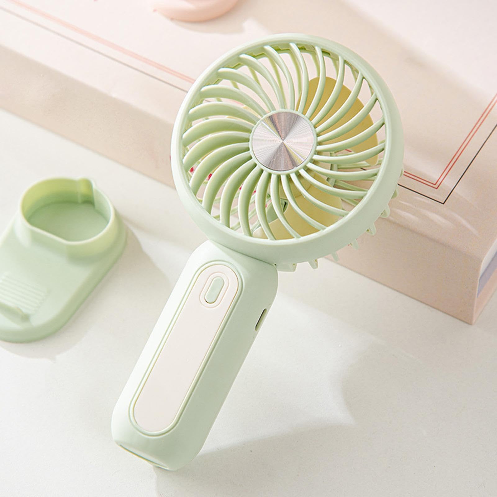 Ventilateur Rechargeable: Mini Ventilateur De Table USB Portable, Design En Forme De Bande Dessinée | Refroidisseur D'air Silencieux En ABS PP Pour Les Trailers En Plein Air, Studio, Voyage, Cadeau,