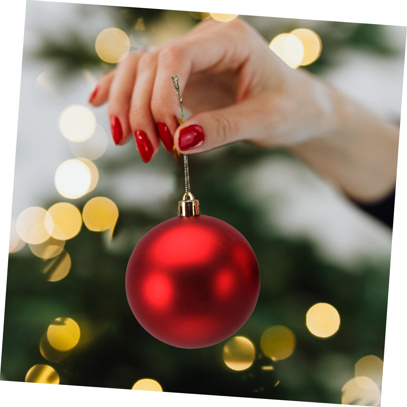 PRETYZOOM STK Weihnachtskugeln Hängende Baumkugel Christbaumschmuck Weihnachtsbaumkugeln Weihnachtsbaum Hängende Kugeln Weihnachtsdekoration Zum Aufhängen Deckendekorationen Rot Plastik
