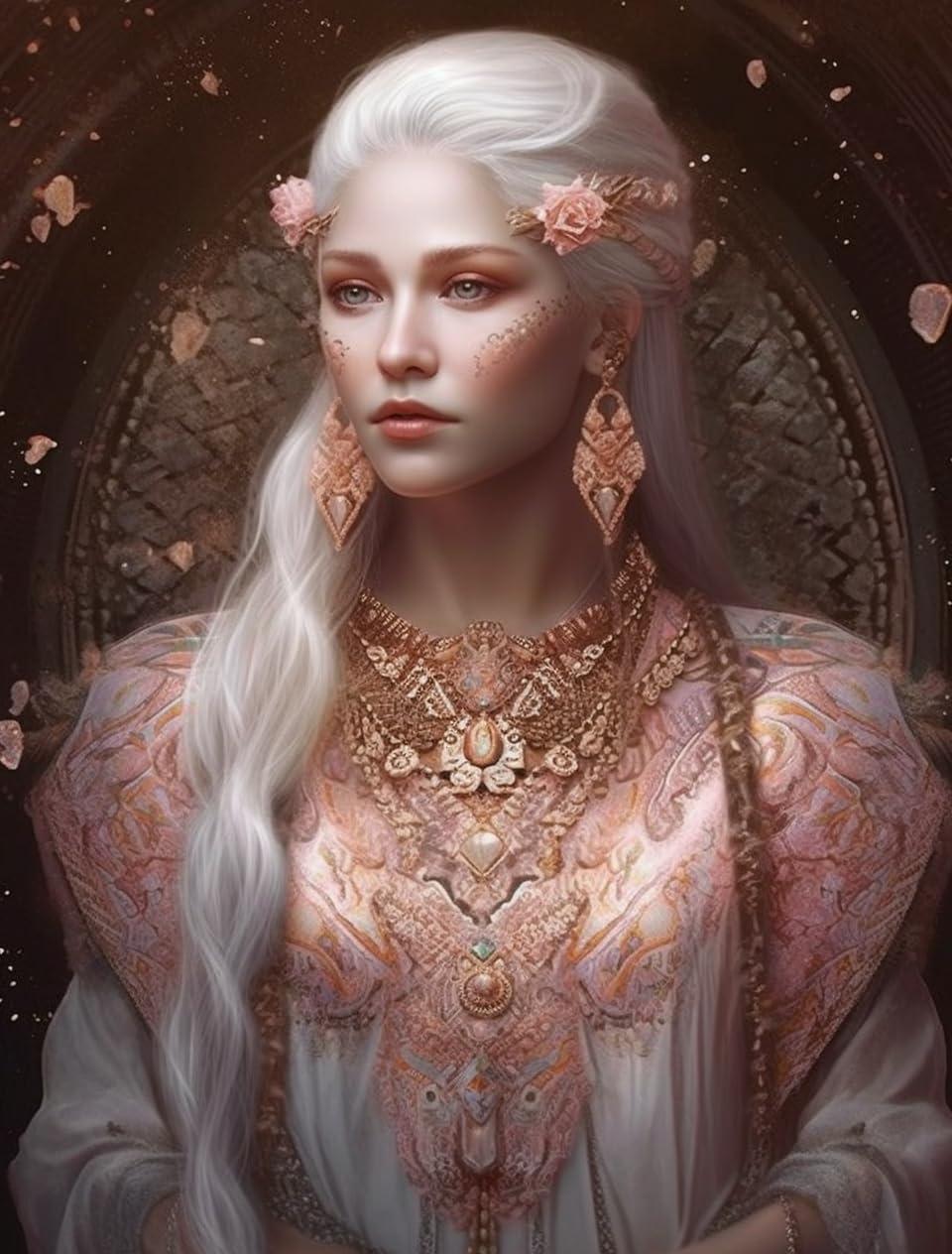 5D Diamond Art Painting by Number Kits for Adults Beauty English Patrician Girl DIY Diamond Round Full Drill Crystal Cross Stitch for Home Decoration 40x50(1)