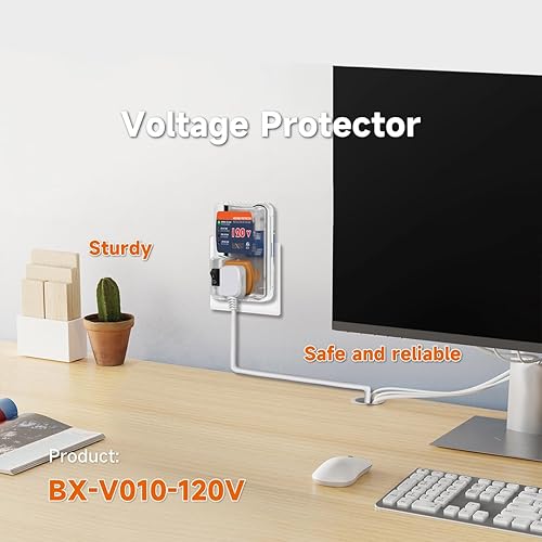 Miniatura 6 de BXST Protector contra sobretensiones con enchufe de salida para el hogar protege contra sobretensiones de alto y bajo voltaje para refrigeradores