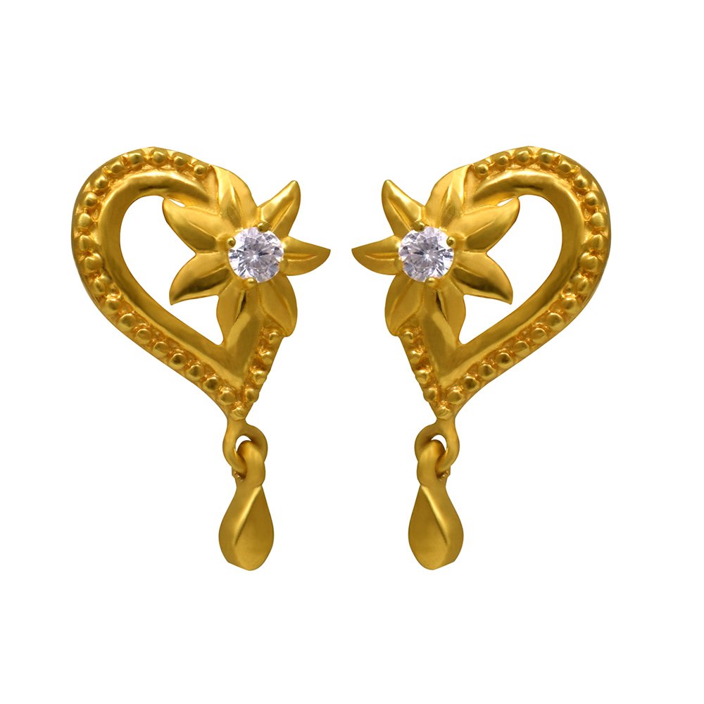 joyalukkas Women Impress Collection 22K Yellow Gold Drops Earrings-picture-46