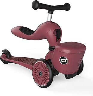 Scoot &amp; Ride Highwaykick 1 Lifestyle Wildcat 2-in-1 Balance Bike &amp; Scooter for Children (1-5 Years), with Storage Space, Height Adjustable, Safety Pad, up to 50 kg, Wildcat Design