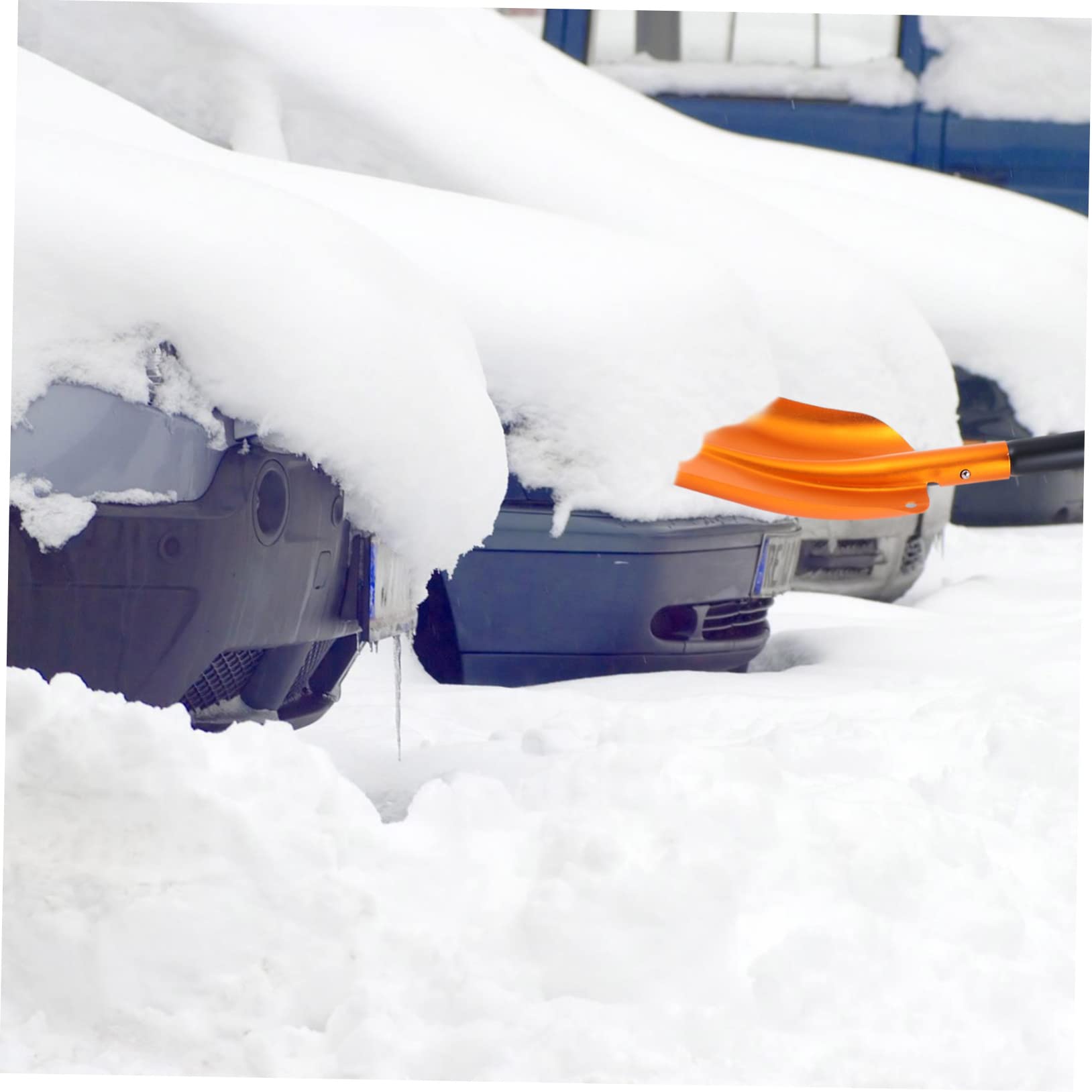 CIMAXIC Car Snow Brush Frost Removal Shovel Aluminum Shovel Head Foldable Lightweight Random