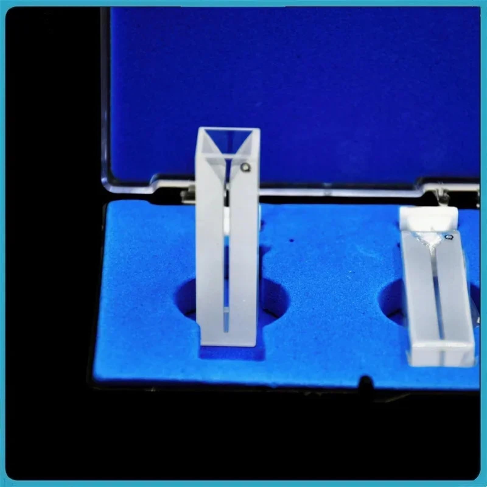 Laboratorio de óptica científica, Cubeta de microcuarzo con ranura de 1 mm, 350 ul, celdas de absorción de cuarzo de 0,35 ml, fabricada mediante proceso de sinterización, paquete de 2