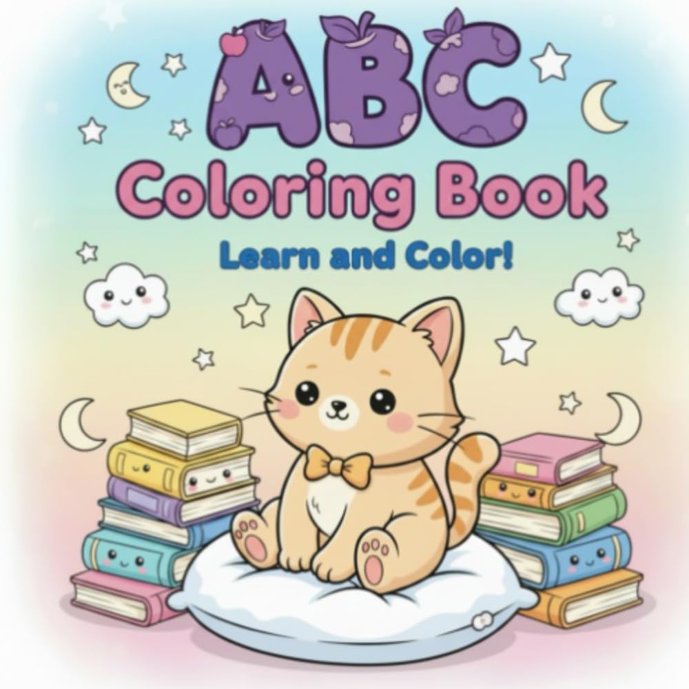 My First ABC Coloring Book: ABC Learning Adventures with a Little Cat