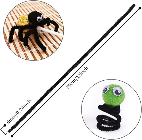 Miniatura 3 de Cuttte Suministros de limpieza de pipas - 100 limpiadores de pipas negros para manualidades y 100 limpiadores de tuberías verde oscuro, suministros