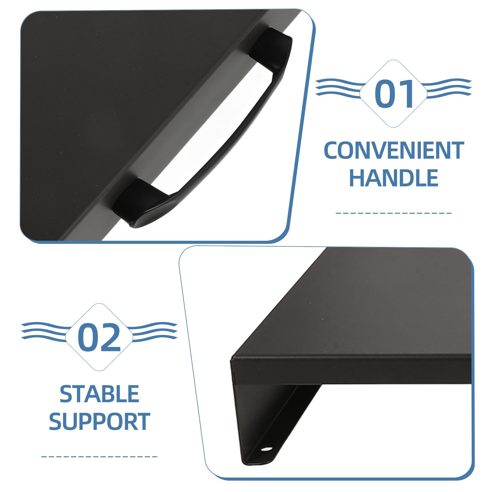 TOYANDONA Soporte Antideslizante para Estufa de Gas Asa Tamaño 30X40X5 CM Color Gris Oscuro Rejilla Resistente para Cocina de Inducción y Almacenamiento en Hogar
