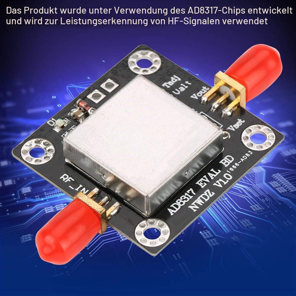 Hilitand AD8317 1M-10GHz 60dB RF Power Meter Logarithmischer Detektor Controller für Verstärker, Signalerkennung, Strommessung Umgebungsfeld