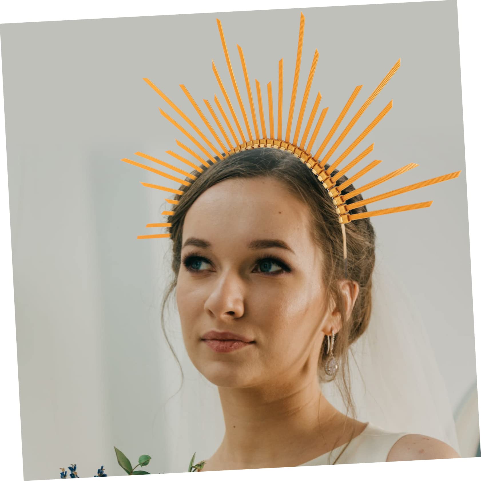 5pezzi Cerchietto Aureola Elegante Per Donna Accessorio Multifunzionale Per Feste e Cerimonie Per Matrimoni e Eventi Speciali