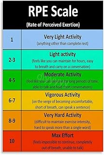Rate of Perceived Exertion Scales Poster Rpe Chart Art (9) Canvas for Living Room Bedroom Decor 20x30inch(50x75cm) Unframe-style