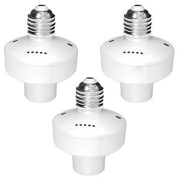 Decdeal SlampherR2 ITEAD WiFi Smart Light Bulb Holder 433MHz RF Wireless Lamp Holder Smart APP Control Voice Control Compatible with Amazon Alexa Google Home/Nest E27 for Smart Home
