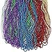 96-Piece Mardi Gras Bulk Bead Set for Outfit Costume Wear, Games, Decoration, Party Favors - Red, Green, Yellow, Blue, Purple and More