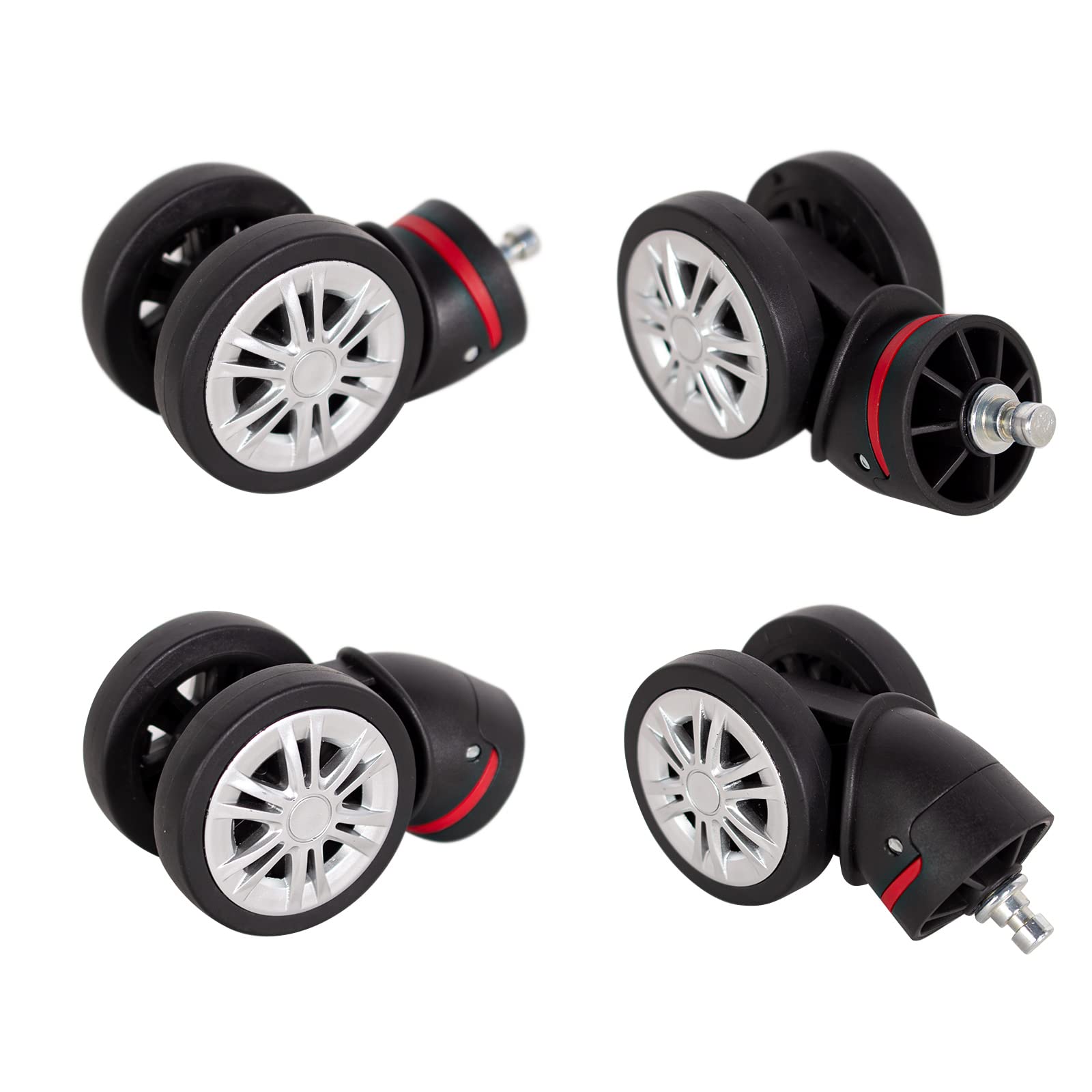 Todeco 4 Pièces Roues de Valise à Bagages, Non-universel, Uniquement pour les bagages Todeco, roulettes pivotantes durables pour Bagages, Roues de Rechange pour valises