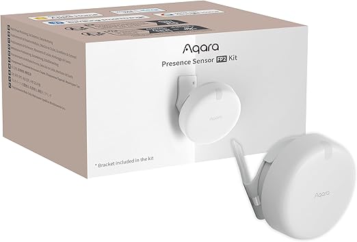 Aqara Presence Sensor FP2 Bracket Set, mmWave Radar Wired Motion Sensor, Zone Positioning, Multi-Person & Fall Detection, High Precision, Supports HomeKit, Alexa and Home Assistant