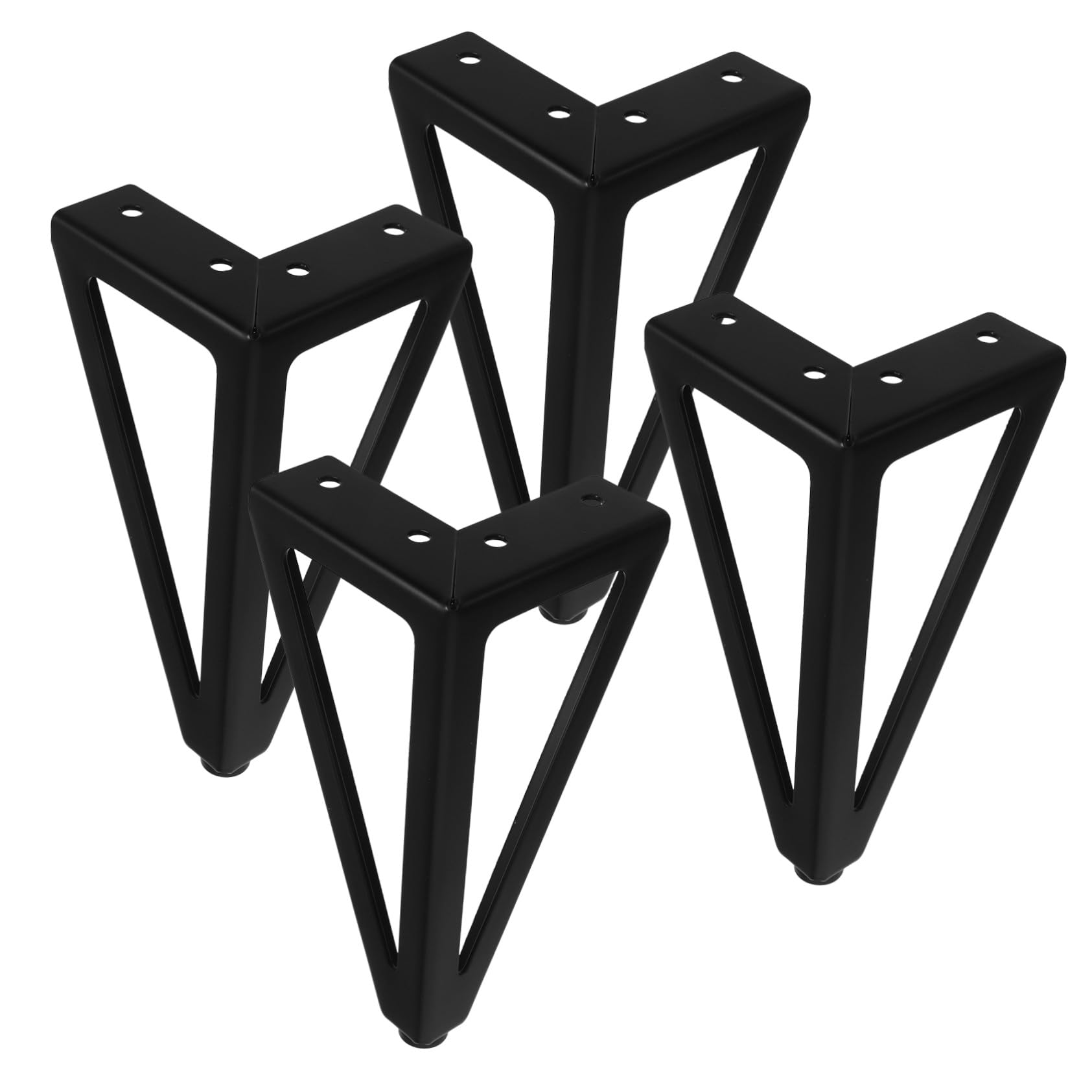 Didiseaon Gambe Mobili in Metallo Nero, Set da 4, Design Moderno