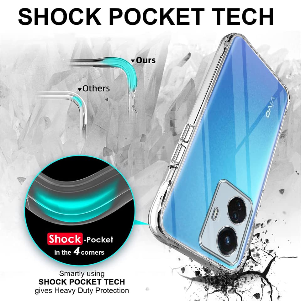 Image of Jkobi Back Cover Case for Vivo IQOO Z6 44W (Silicone Crystal Clear | Pure Camera Protection | Soft and Flexible for Charger and Headphone sockets | Shockproof Bumpers | Transparent)