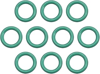 uxcell Fluorine Rubber O-Rings, 4.5mm OD 2.5mm ID 1mm Width FKM Seal Gasket for Machinery Plumbing, Green, Pack of 10
