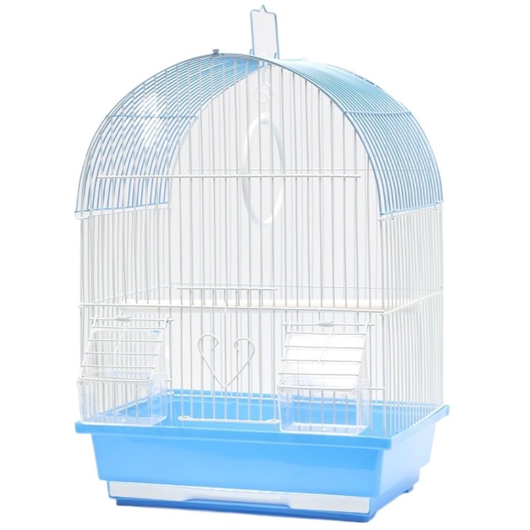Vogelkäfig im Freien, Metall-Vogelkäfig Für Kleine Vögel, Nymphensittiche, Turteltauben, Finken, Kanarienvögel, Sittiche, Voliere, Wellensittiche Vogelvoliere Vogelkäfig Voliere(Blue)