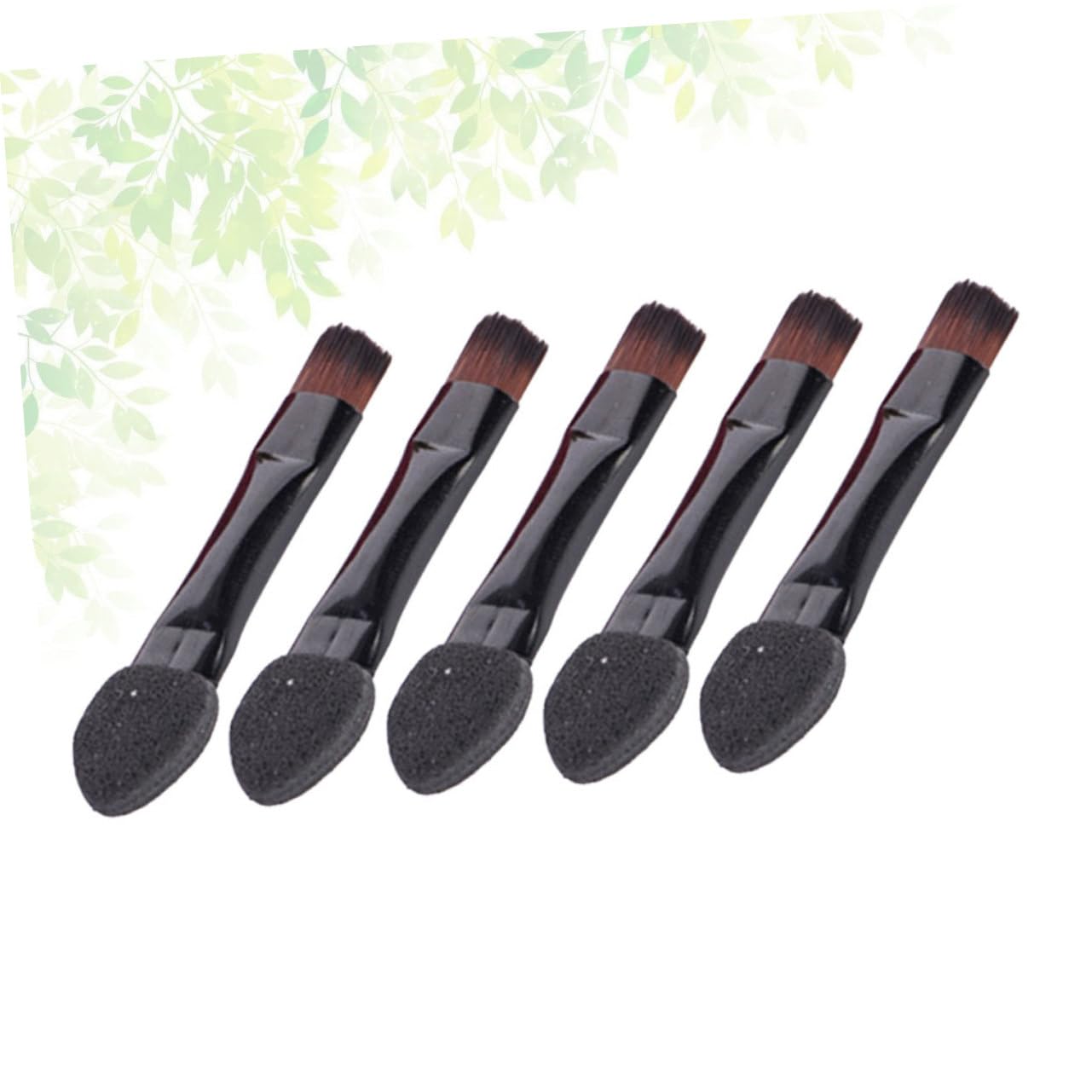 OSOLADY Comprehensive Makeup Brush Set 50pc Double-sided Sponge Applicator Short Brush Eyebrow Lip Makeup Tools Black