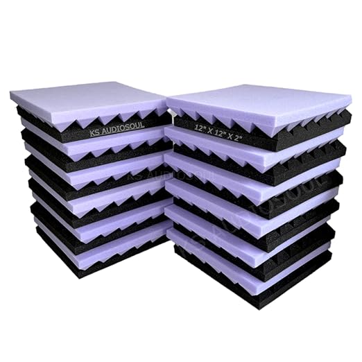 KS AUDIOSOUL Sound Proof Padding Foam Panels, 2