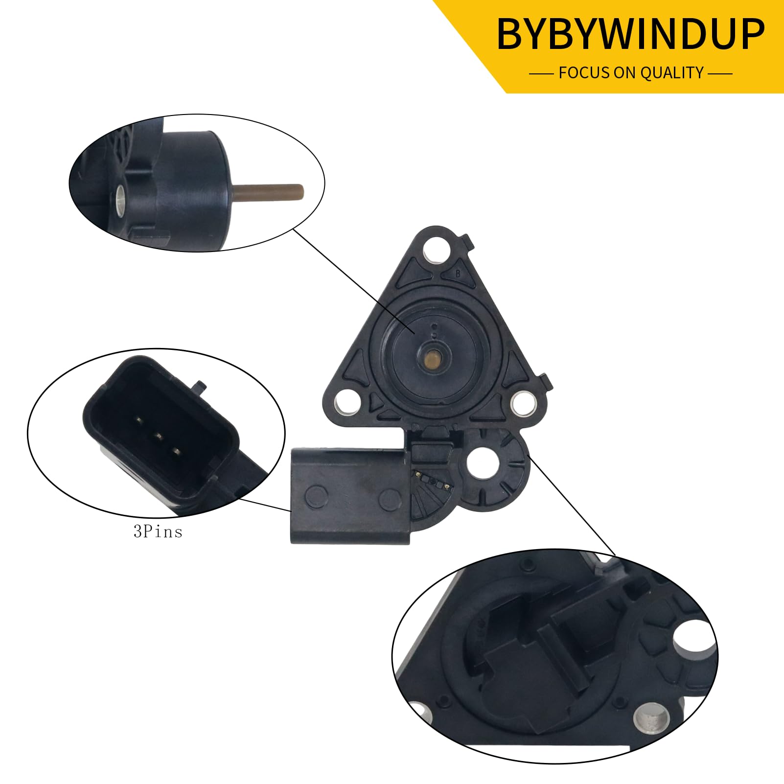 Capteur de position compatible avec Citroën C3 C4 Peugeot 207 208 1.4 HDi 1.6 HDi, remplacement pour 9643365680 0375Q9