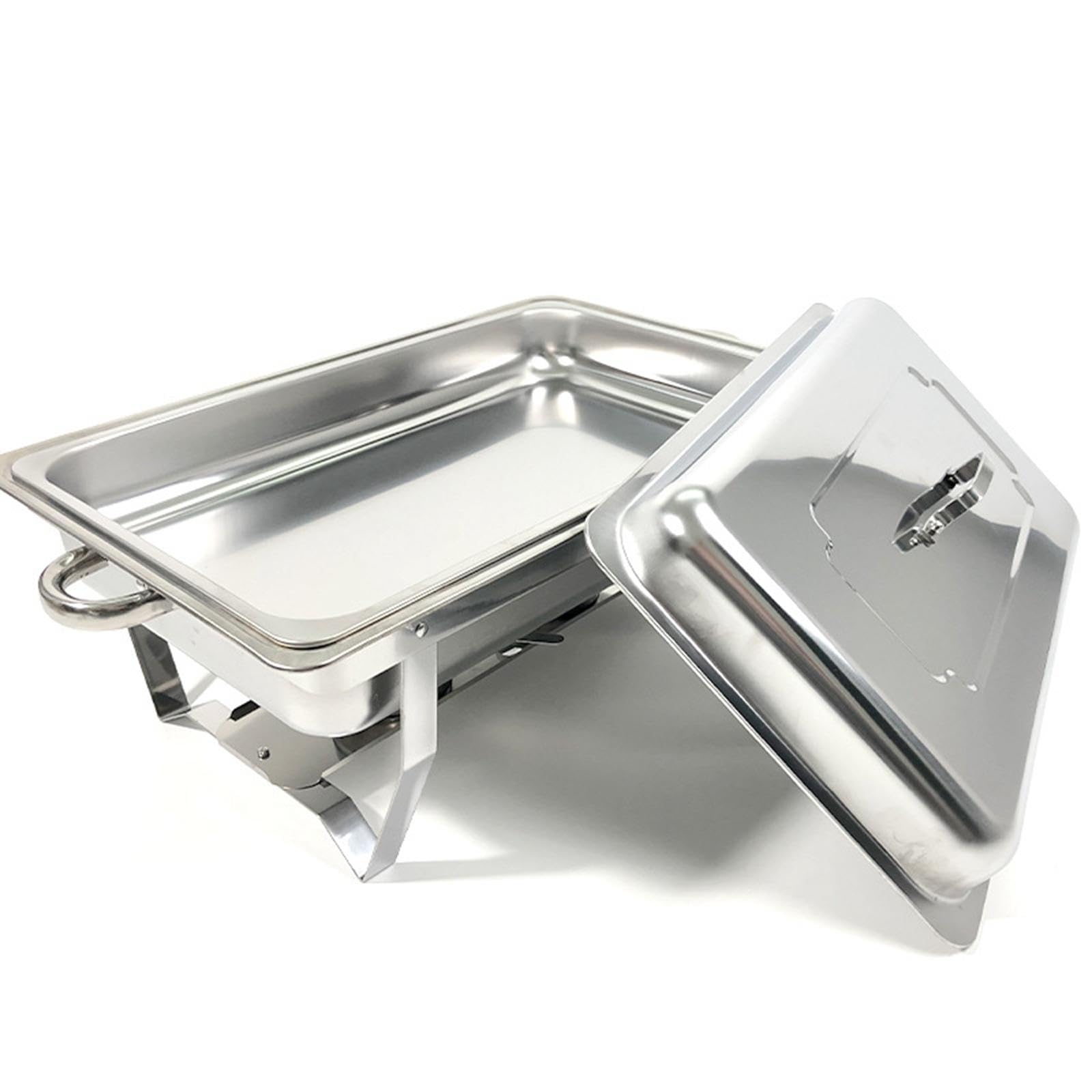 Juego de Calentadores de Alimentos para Buffet con Marco, Bandeja Rectangular para Alimentos, Ideal para Fiestas, Y, Rejilla única, Individual