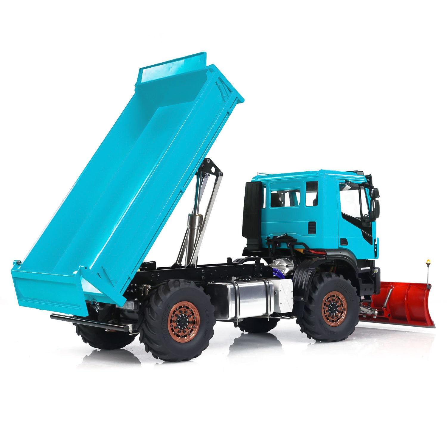 TOUCAN RC HOBBY 1:14 Camion benne hydraulique RC 4 x 4 en métal radiocommandée avec télécommande