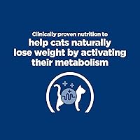 Vista 3 de Hill's Prescription Diet Alimento seco para gatos con sabor a pollo para control de peso metabólico, dieta veterinaria, bolsa de 4 libras