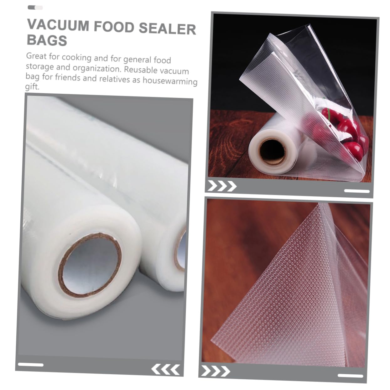 Happyyami 19 Mesh Vacuum Sealer Bags Reusable Storage Rolls Cuttable for Home/restaurant Food Fresh Keeping Sealing