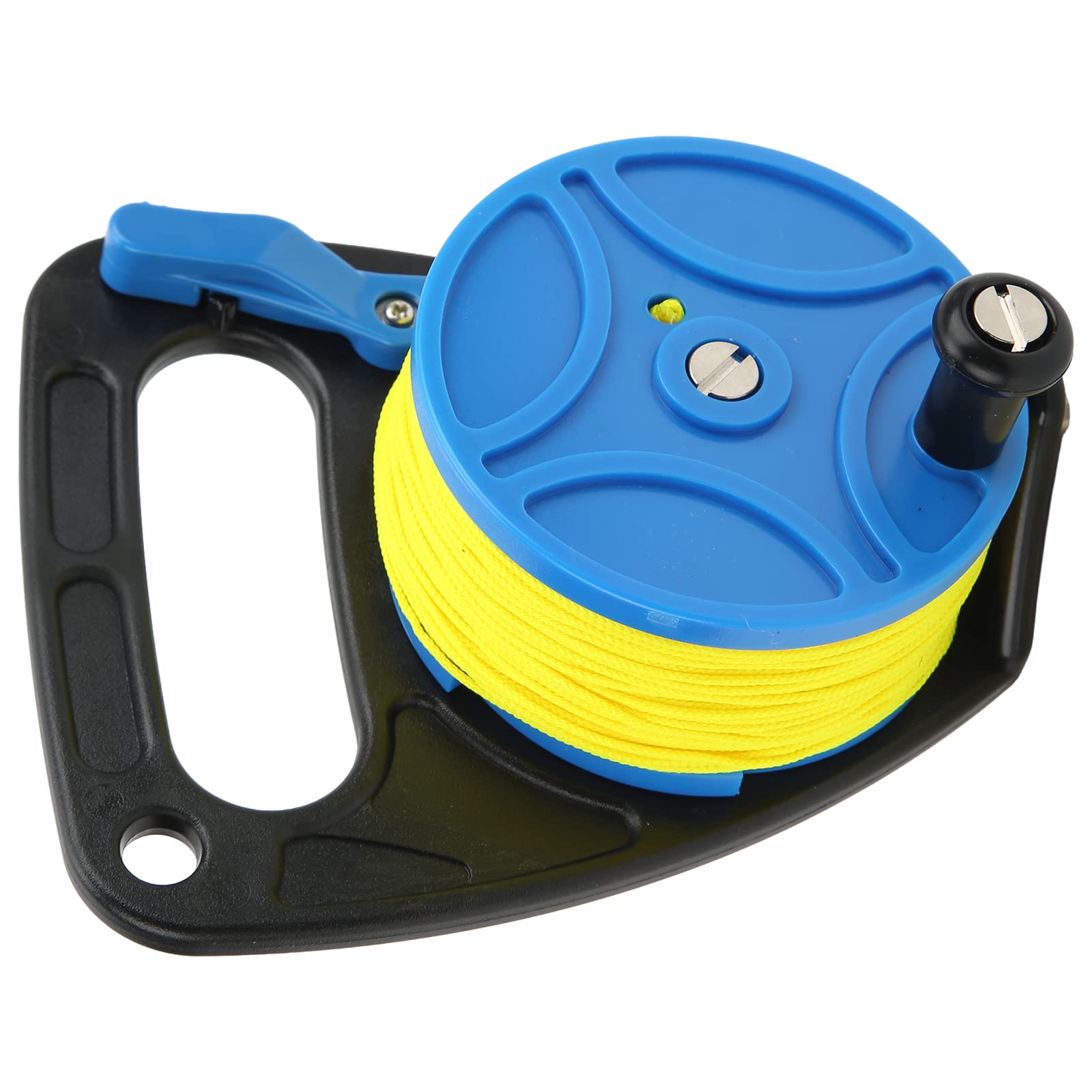 Carrete de buceo Alvinlite, correa de buceo, carrete multiusos con cable amarillo para exploración de cuevas y naufragios, buceo recreativo(Azul)