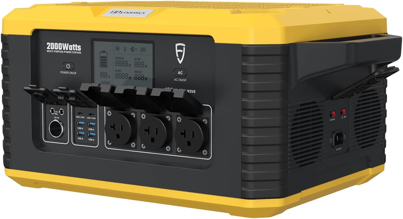 FJDynamics Portable Power Station 2000W (4000W Peak), 2264Wh Battery
