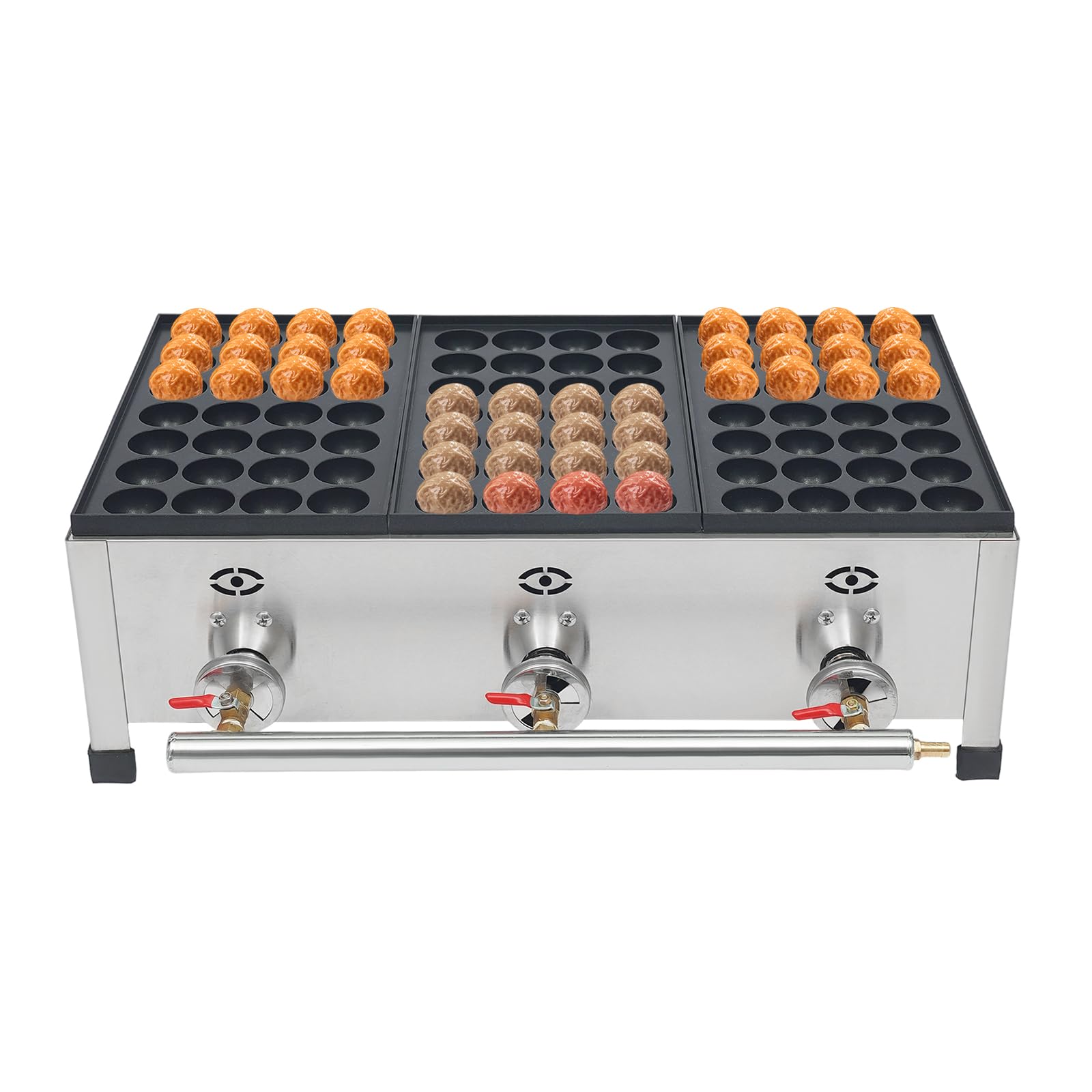Takoyaki Maker Machine, Electric Machine for Japanese Octopus Balls, Commercial Octopus and Fish Ball Griller, Stainless Steel Novelty Cake Pans for Making Delicious Takoyaki and Meat Balls