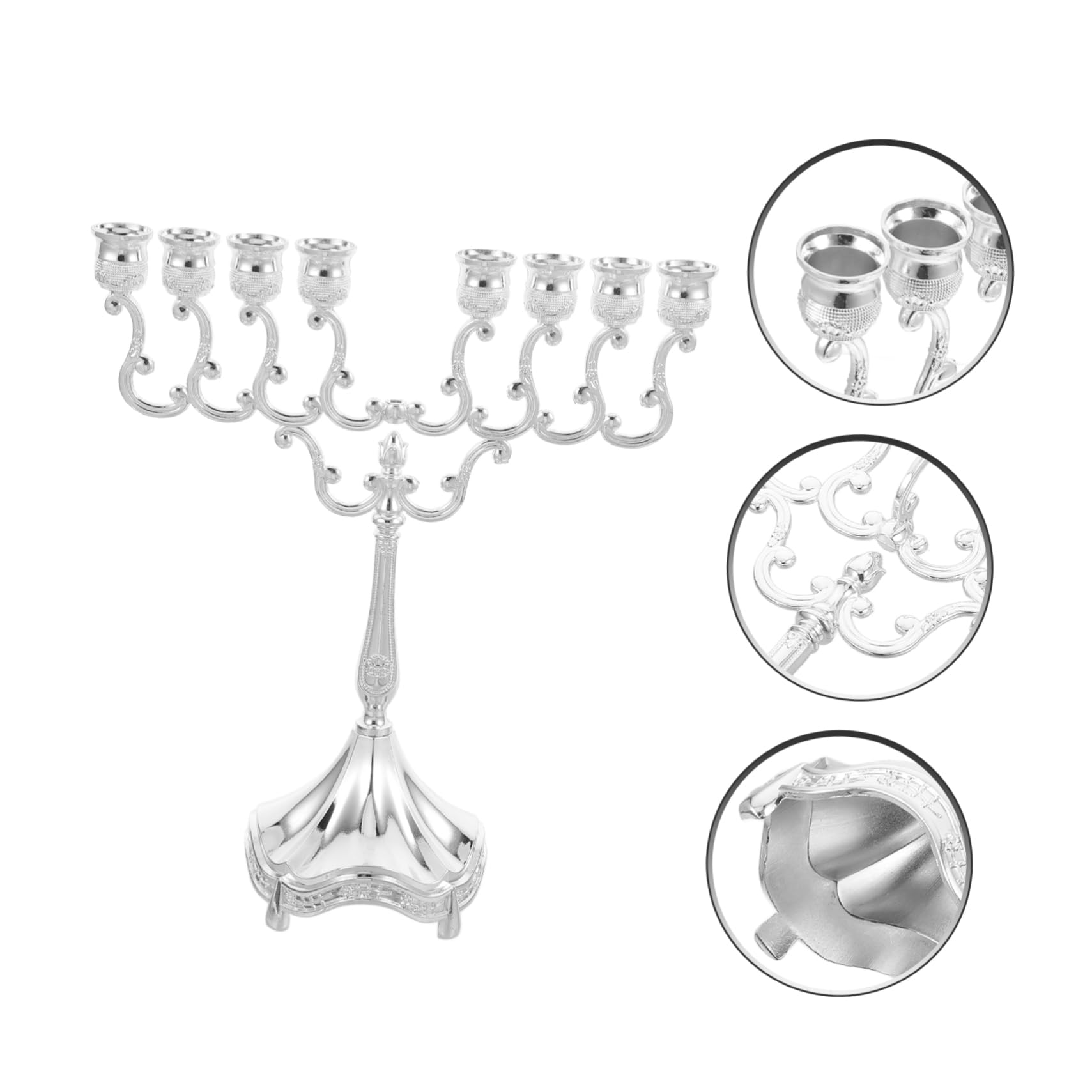 Candelabro da Tavolo 9 Bracci in Lega Decorativo per Matrimonio Casa Raffinata
