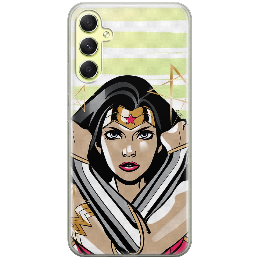 ERT GROUP mobile phone case for Samsung A34 5G original and officially Licensed DC pattern Wonder Woman 003 optimally adapted to the shape of the mobile phone, partially transparent