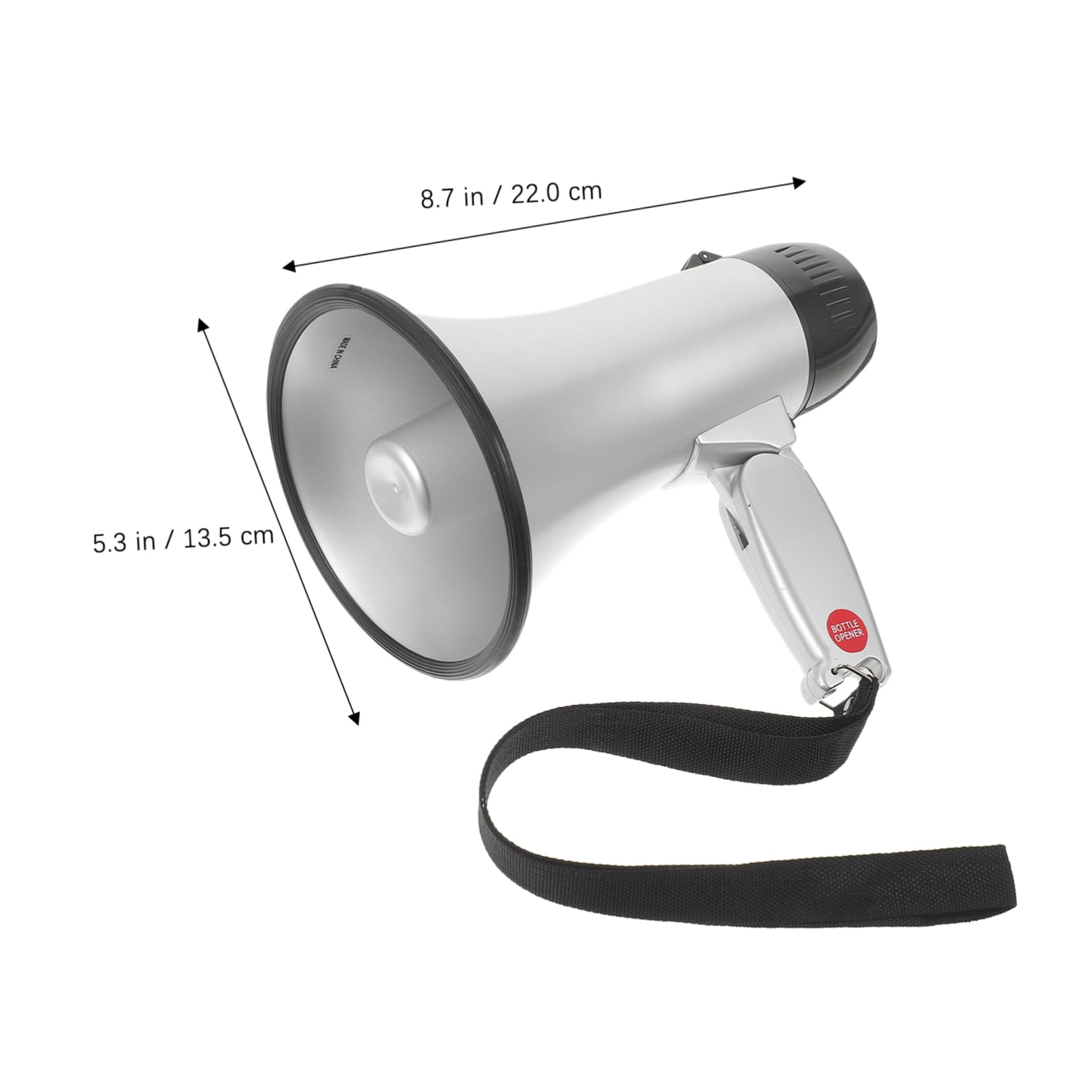 SUPVOX Mégaphone Portatif Puissant 25w Argenté Enregistrement 240 Secondes Léger Et Portable pour Encouragement Sportif, Sécurité Et Événements en Plein Air