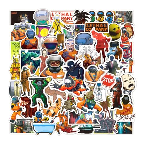 Lethal Company Aufkleber, 50 /Set Ästhetisches Spiel Cartoon Decals | PVC Wasserdicht Selbst Kleber Dekorativer Aufkleber Für Motorrad, Fahrrad, Skateboard, Gepäck Für Laptop