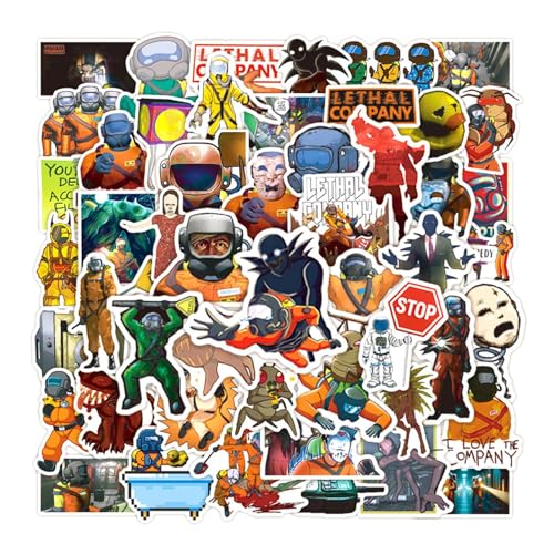 Lethal Company Aufkleber, 50PCS/Set Ästhetisches Spiel Cartoon Decals | PVC Wasserdicht Selbst Kleber Dekorativer Aufkleber Für Motorrad, Fahrrad, Skateboard, Gepäck Für Laptop