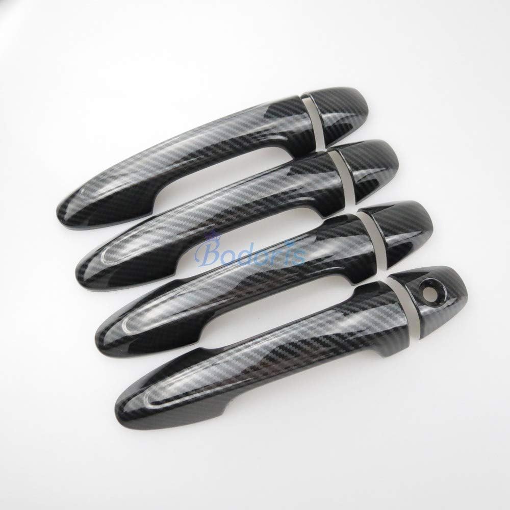 Carbon Fiber Color Door Handle Cover Overlay Car Styling for Toyota RAV4 2014-2018 Hilux Revo 2015+ Innova Fortuner 2016 Car Accessories