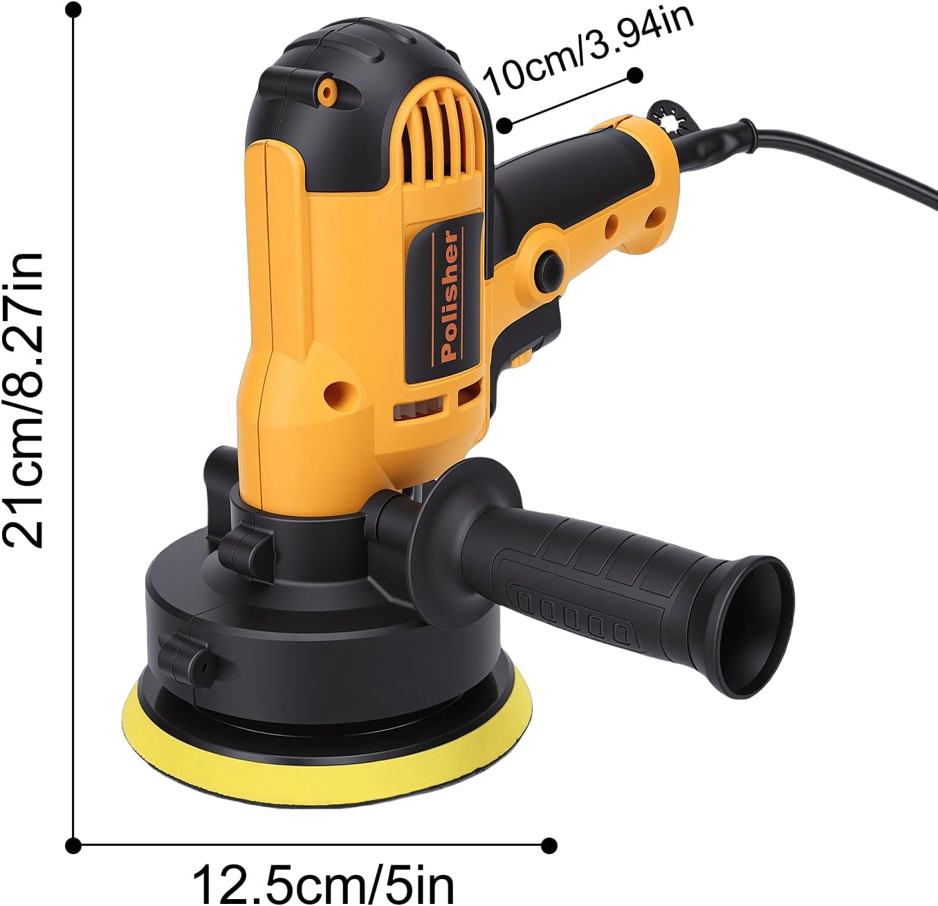 Car Buffer Polisher 5 Inch Car Waxing Kit Polishing Pads Variable Speed Handheld Polishing Machine Automotive Furniture Metal Floor Waxing Detailing