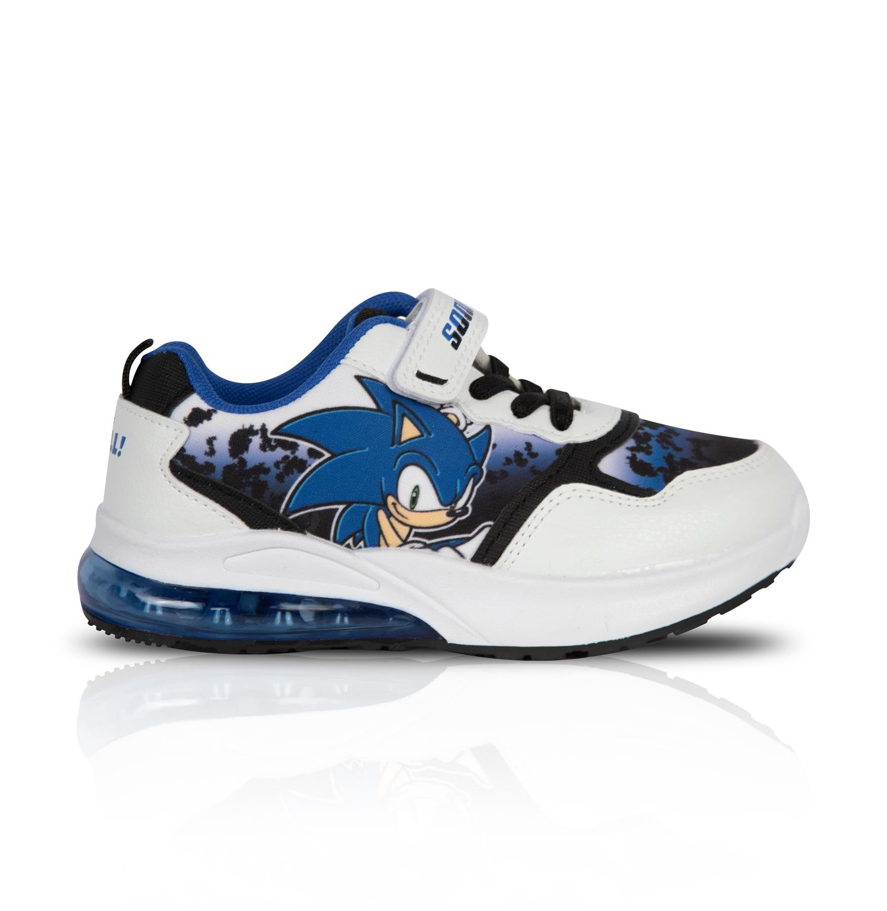 Sonic The Hedgehog Zapatillas para Niños Light-Up con Suela LED Zapatillas Oficialmente Licenciadas Sega con Cierre de Velcro Lema Zapatillas para Niños y Niñas Tallas EU 26-33