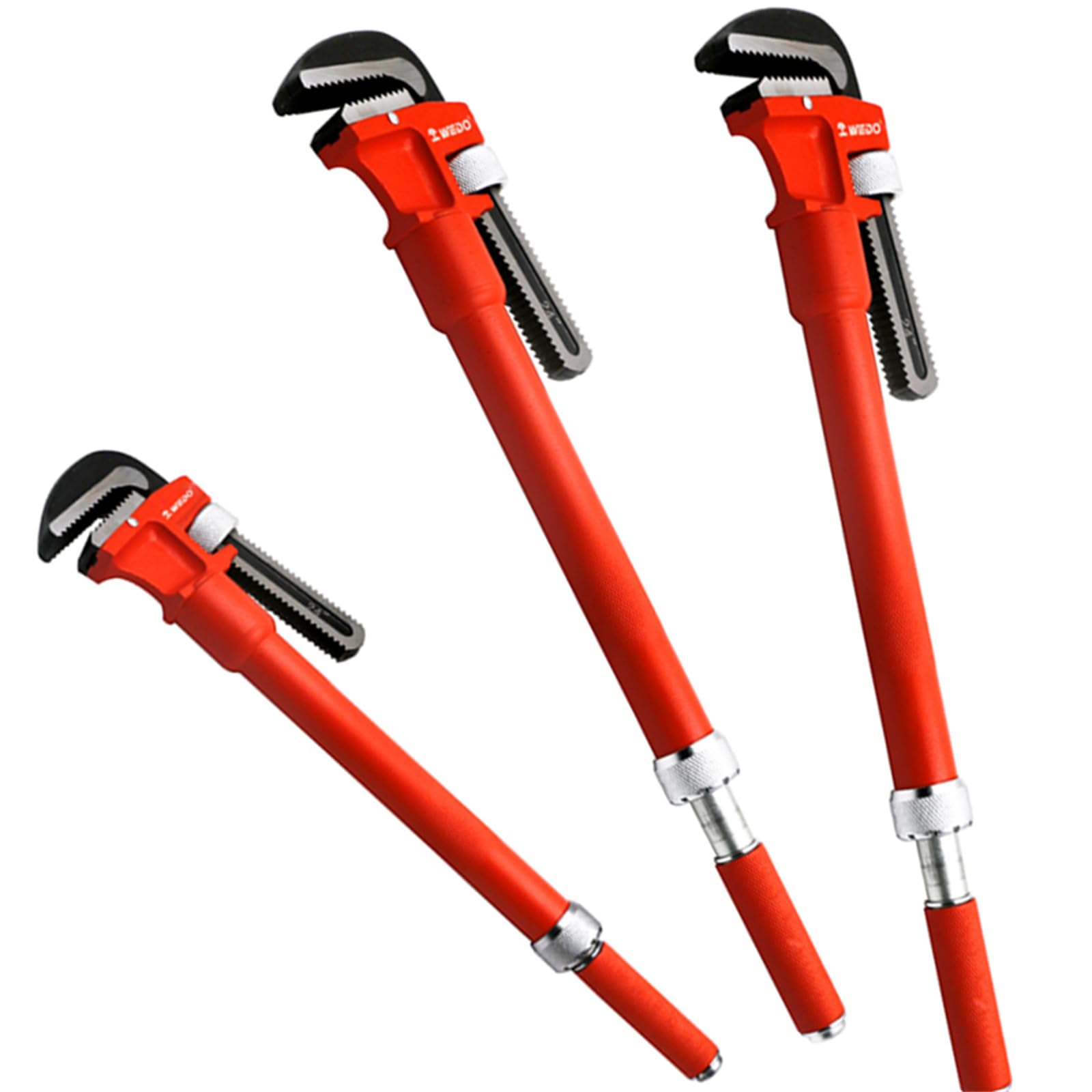 WEDO Llave de tubo, llave de tubo resistente de 36 pulgadas, llave de fontanería ajustable con mango extensible, llave de tubo recta ajustable, capacidad de mandíbula 108 mm