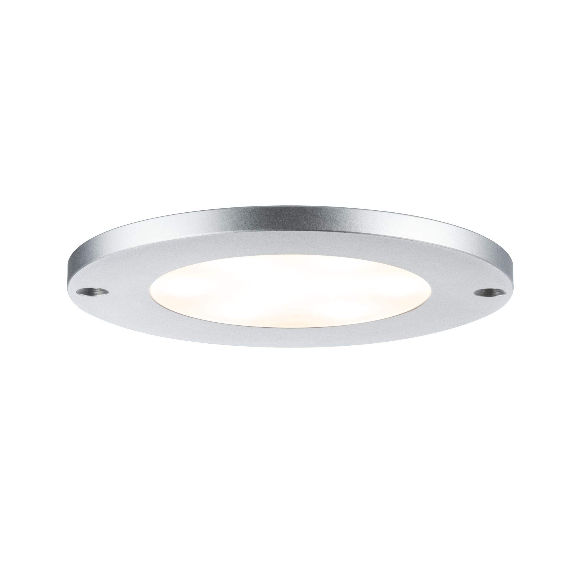 Paulmann 93562 LED Möbelleuchte Set Leaf rund incl. 3x4 Watt Schrankleuchte Alu gebürstet Schranklicht Alu Küchenlampe 2700 K