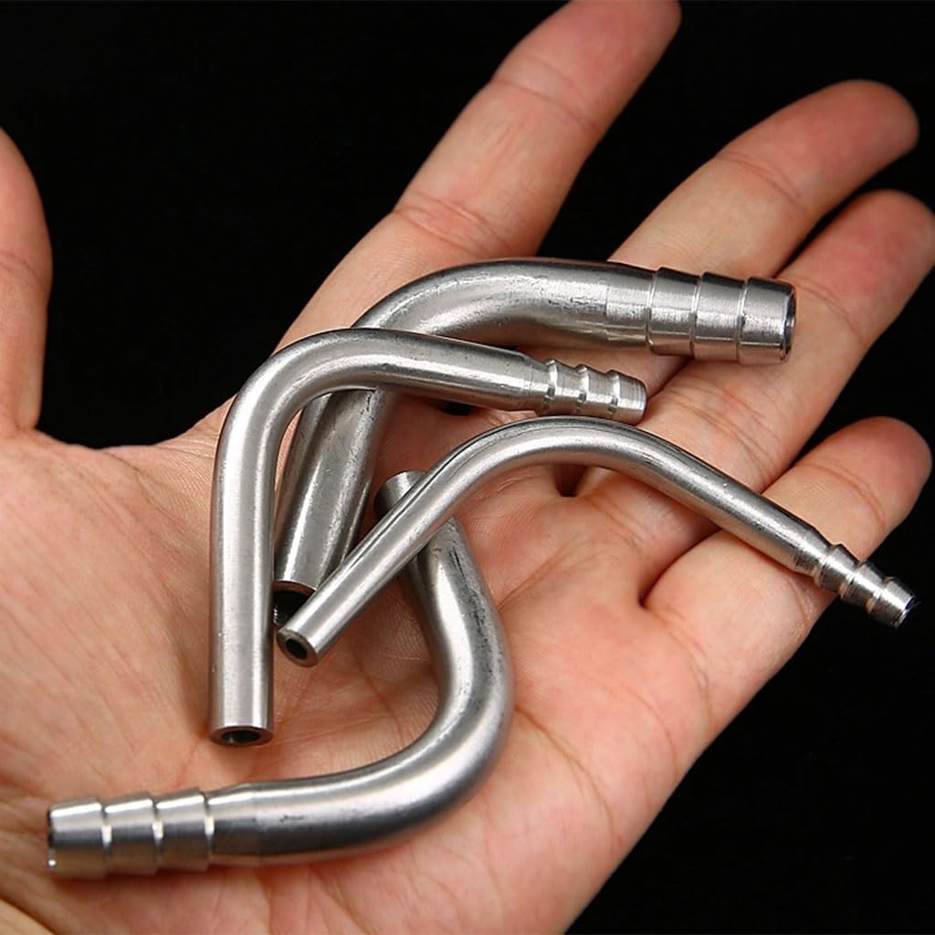 Tuyau en acier inoxydable, coude à 90 degrés, 6 mm, 8 mm, 10 mm, 12, 14, 16, 20, 25 mm, connecteur coudé à tête unique soudée for pagode(14MM)