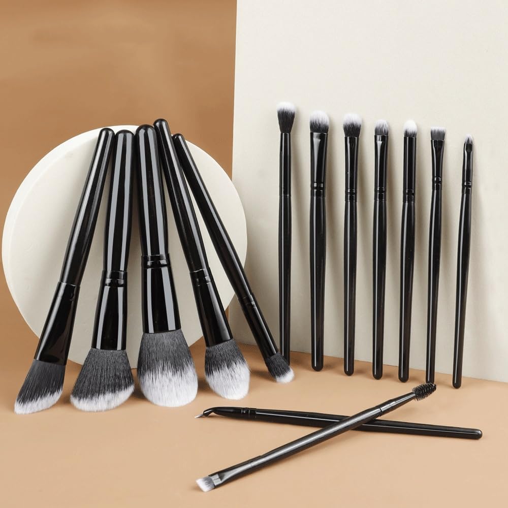 Amazon.co.jp: FUZHCY(たけち) 14 個の明るい黒セット ブラシ