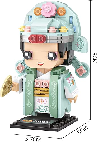 Miniatura 6 de MEIEST Juego de modelos de bloques de construcción de personajes de ópera de Pekín, colección creativa de simulación de bricolaje, ladrillos de