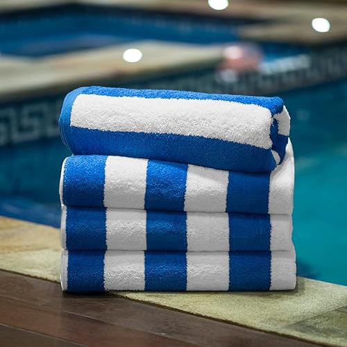 Miniatura 8 de Avalon Cabana - Paquete de 4 toallas de playa (tamaño 30 x 60 pulgadas) de gran tamaño, 100% algodón hilado en anillo, toallas de piscina grandes