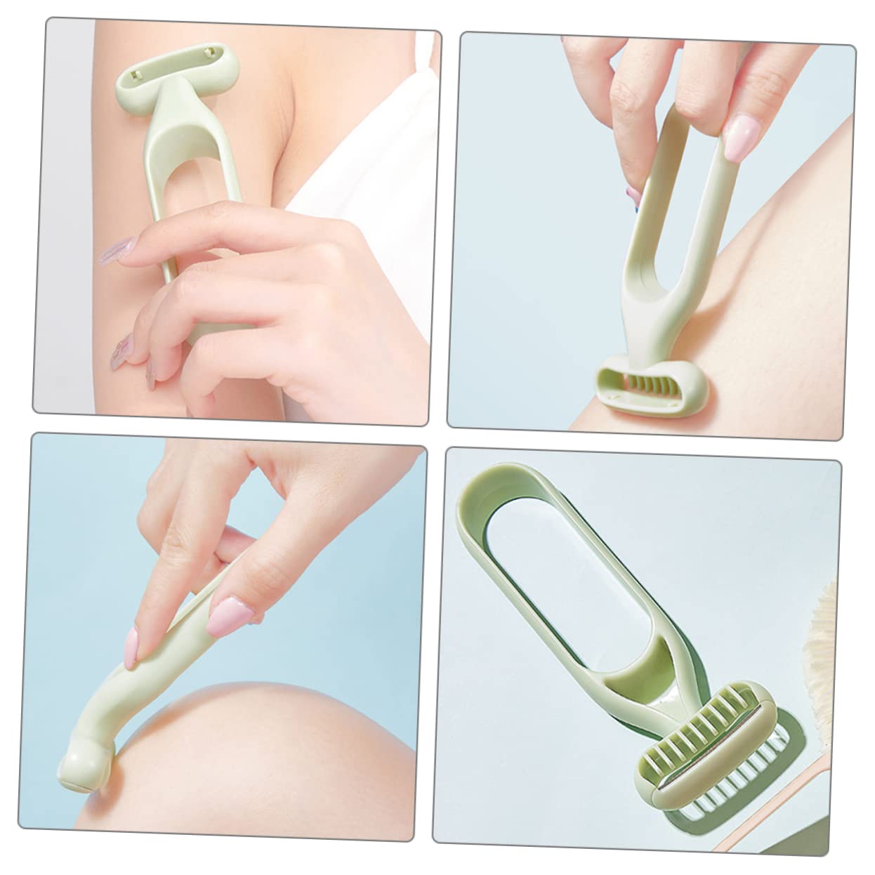 4 Pezzi Rasoio Elettrico per Donne Depilatore Ascelle e Corpo Strumento Rimozione Pelo per Gambe Facile Usare Design Ergonomico Portatile per Viaggi e Regali