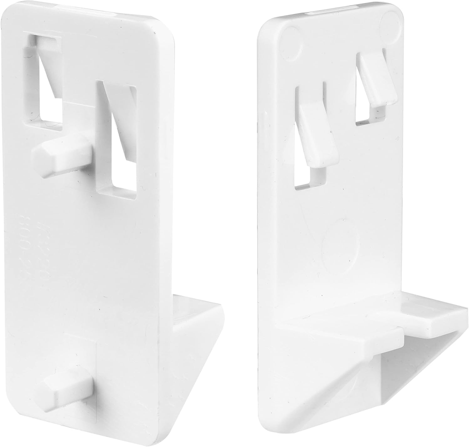 Dual Peg Premium Plastic Shelf Clips White 3/4" or 1" [5mm