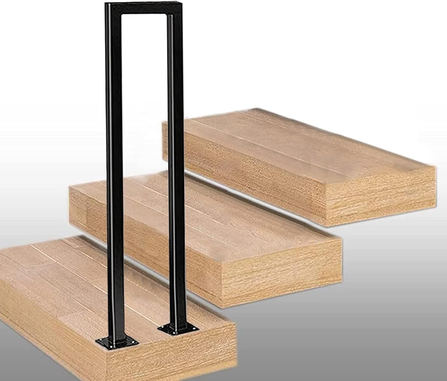 UShaped Stairs Railing Kit Indoor Black, 18 20 24 30 30 36 40 Inch